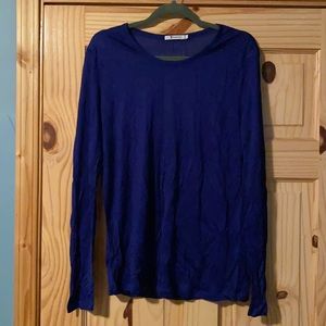 T by Alexander Wang Royal Blue Long Sleeve Size Large. Unworn, no tags